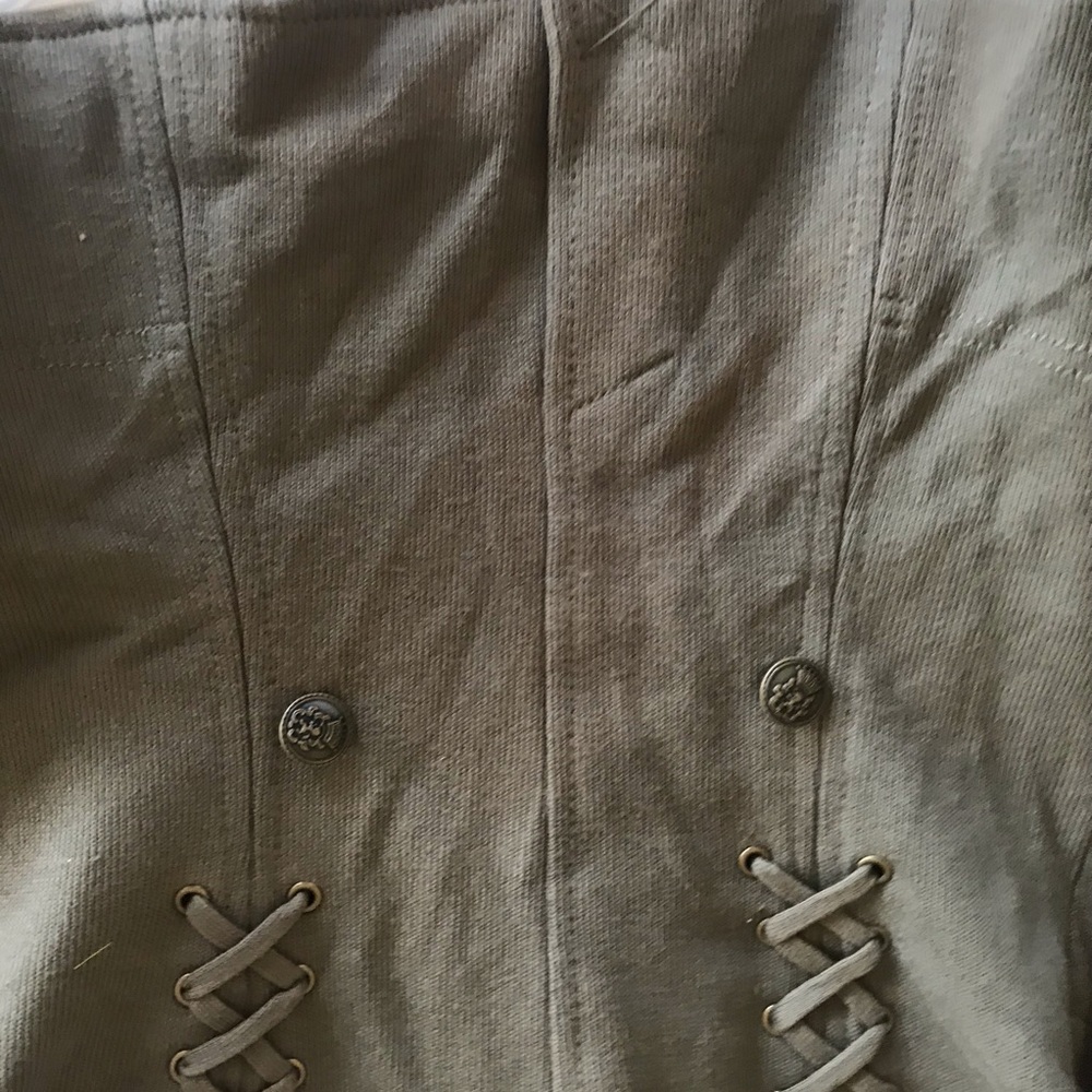 Free People Majorette Military Button Jacket 0 XS - Picture 7 of 8